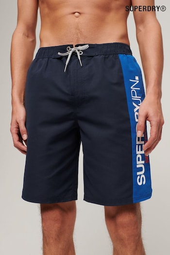 Superdry Blue Sportswear Logo 19'' Board Shorts (N46453) | £45