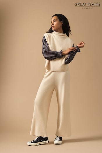 Great Plains White Winter Comfort Knit Trousers (N46477) | £65