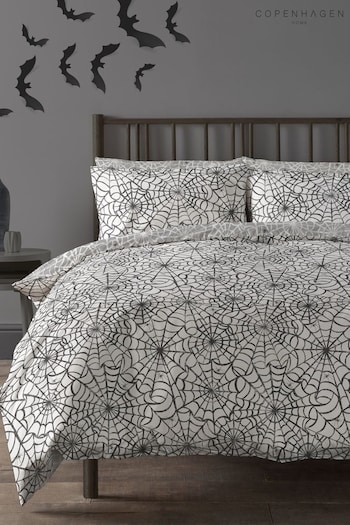 Copenhagen Home White Spider Web Duvet Cover & Pillowcase Set (N46490) | £20 - £28