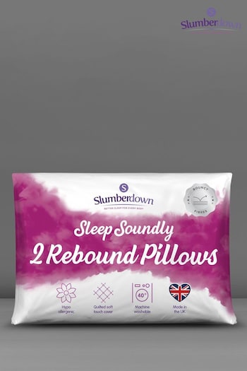 Slumberdown 2 Pack Sleep Soundly Rebound Firm Support Pillow (N46499) | £18
