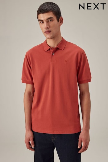 Orange Pique fine-knit Polo Shirt (N46534) | £18
