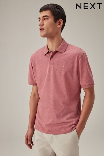 Pink Marl Regular Fit Pique Polo Shirt (N46535) | £18