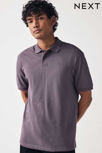Purple Grape Regular Fit Pique Polo Shirt (N46536) | £18