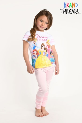 Brand Threads Pink Disney Princesses Girls Pyjamas (N46605) | £17
