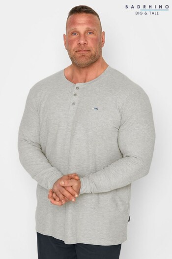 BadRhino Big & Tall Grey Long Sleeve Waffle T-Shirt (N46646) | £24