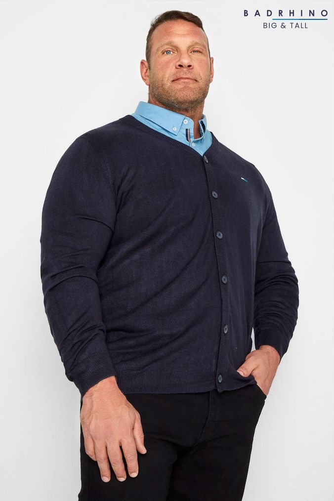 Mens tall cardigan hot sale