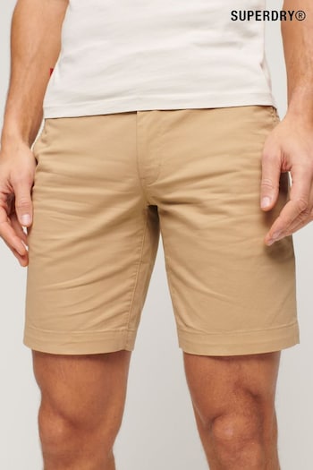Superdry Brown Stretch Chinos Shorts (N46669) | £45
