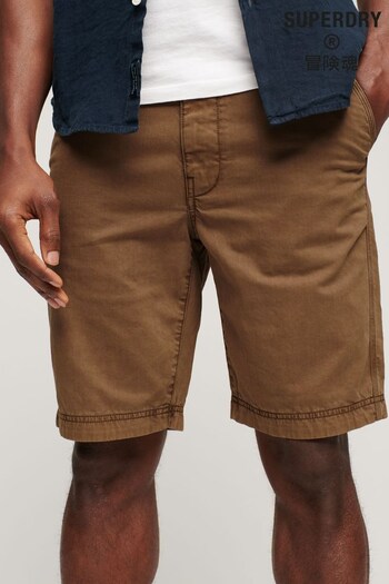 Superdry Brown Vintage International Shorts (N46671) | £45