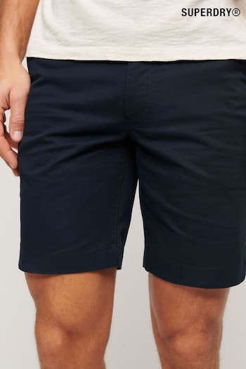 Superdry Blue Stretch Chinos Shorts Smiley (N46698) | £45