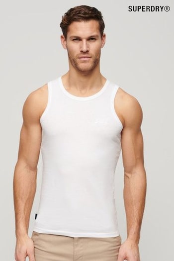 Superdry White Essential Logo Vest (N46713) | £18