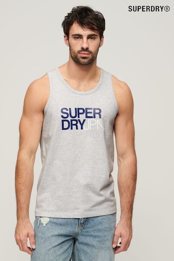 Superdry Grey Sportswear Logo Relaxed Vest (N46716) | £25