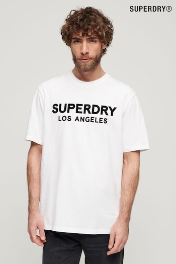 Superdry White Luxury Sport Loose T-Shirt (N46740) | £30
