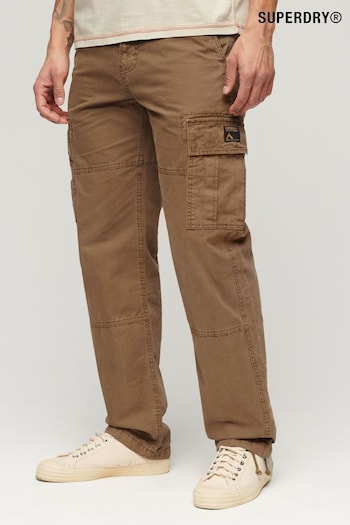 Superdry Brown Baggy Cargo PEPE Trousers (N46760) | £65