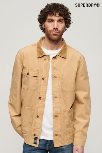 Superdry Brown Merchant Cotton Work Jacket (N46787) | £125