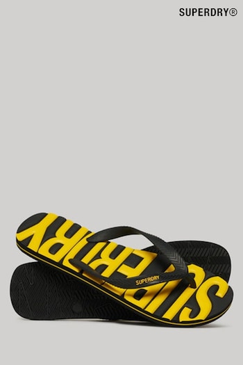Superdry Yellow/Black Vintage Vegan Flip Flops (N46808) | £20