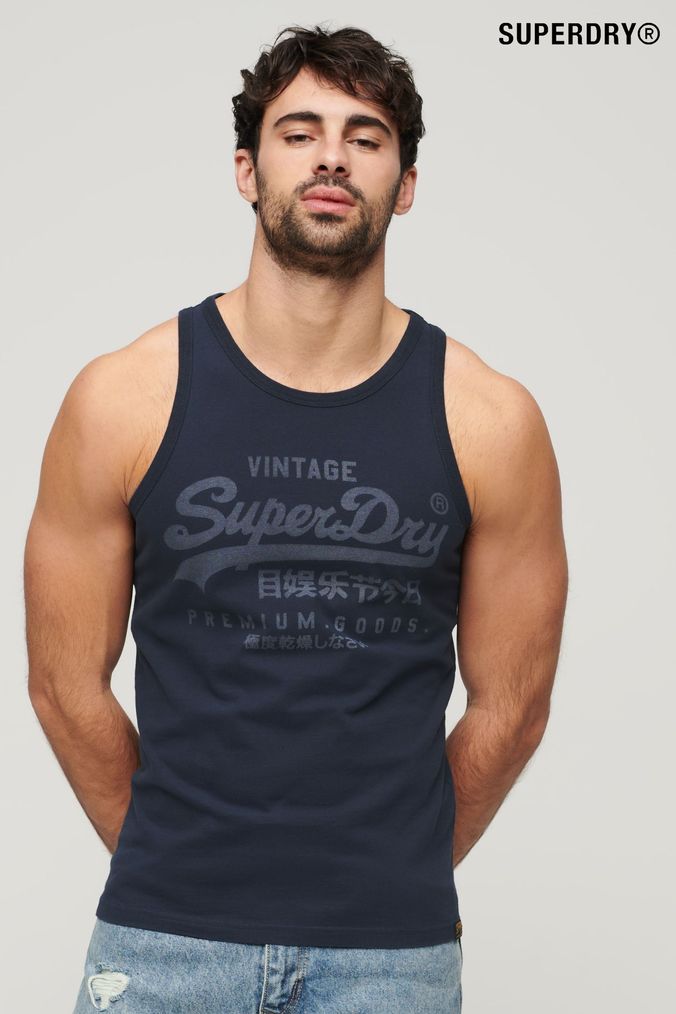 Mens superdry cheap vest sale