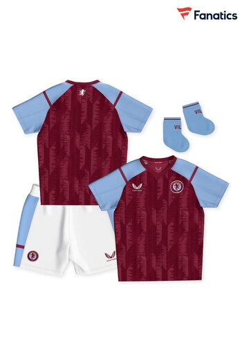 Fanatics Red Aston Villa Home Baby Kit T-Shirt 2023-24 (N46849) | £40