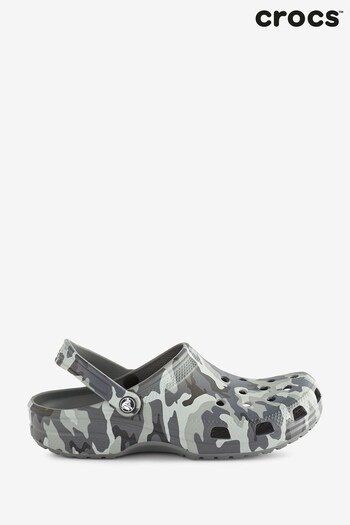 Crocs plitke Grey Classic Printed Camo Clogs (N46859) | £50