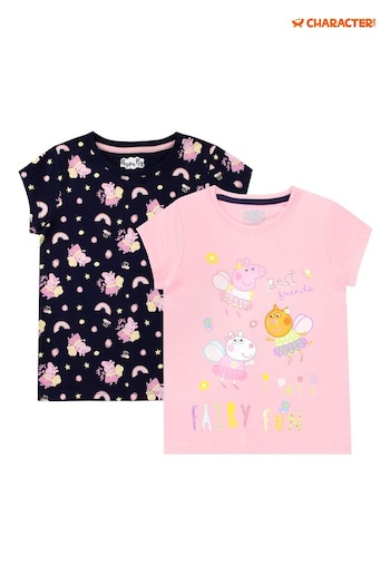 Character Pink Peppa Pig T-Shirt 2 Pack (N46871) | £19