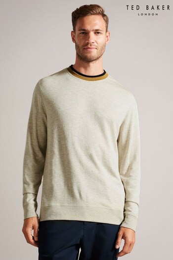 Ted Baker Natural Zylem Regular Soft Touch Sweatshirt (N46894) | £85
