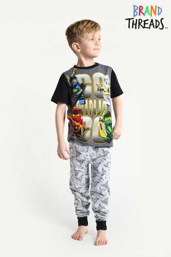 Brand Threads Black Chrome Licensing Boys BCI Cotton Pyjamas (N46912) | £17