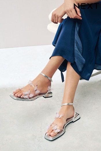 Silver Forever Comfort® Butterfly Sandals (N46980) | £36