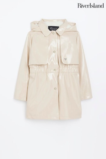 River Island Brown Girls Glam Trench Coat (N47142) | £39