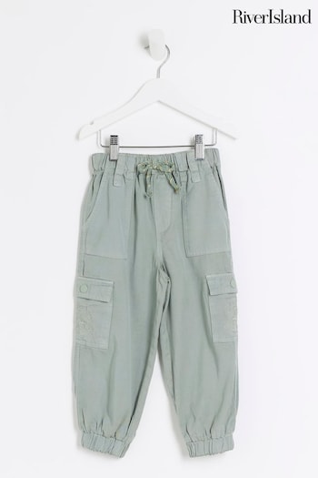River Island Green Girls Kind Society Cargo Trousers (N47194) | £25
