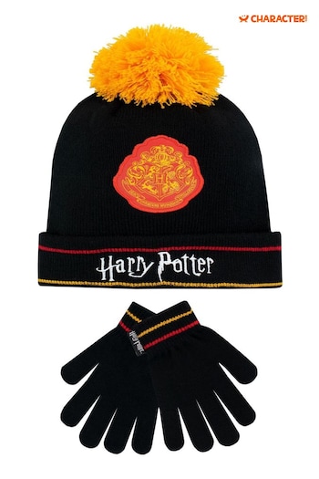 Character Black Harry Potter Winter Hat and Gloves Set (N47340) | £15