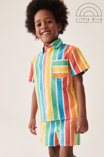 Little Bird by Jools Oliver Multi/Stripe Colourful Shirt and Short Set (N47357) | £26 - £32
