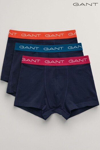 GANT Orange Underwear Solid Trunks 3 Pack (N47366) | £35