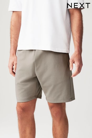 Grey Straight Zip Pocket Jersey Shorts (N47401) | £22