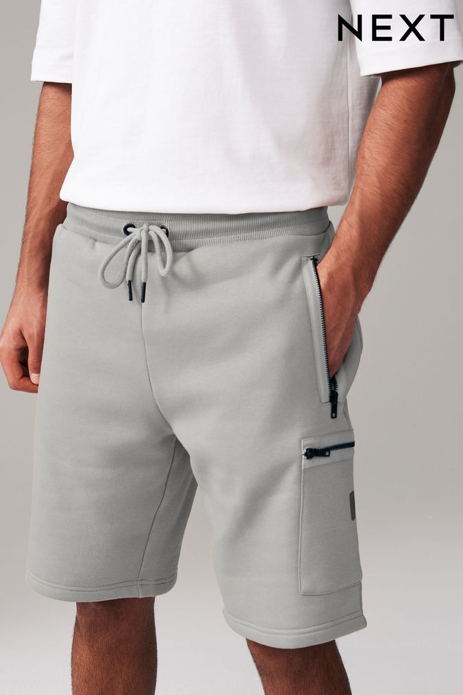 Men s Grey Jersey Shorts Next UK