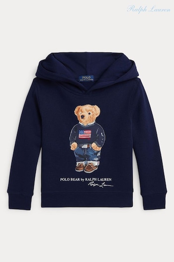 Polo Ralph Lauren Boy Navy merton Polo Bear Fleece Hoodie (N47460) | £105 - £115