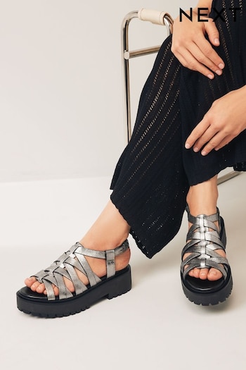 Pewter Forever Comfort® Chunky Strappy Sandals (N47461) | £52