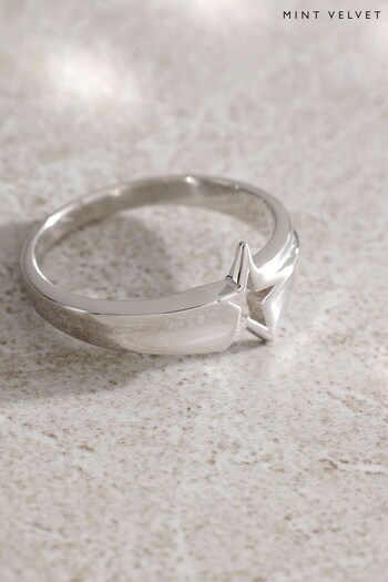 Mint Velvet Silver Plated Star Ring (N47541) | £39