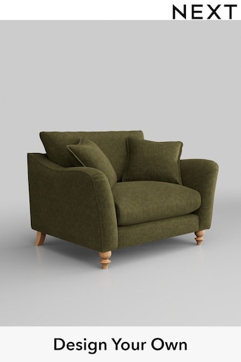 Luxe Chenille Weave/Dark Moss Green Foxton Relaxed Sit (N47630) | £550 - £1,725