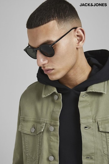 JACK & JONES Black Classic Round Sunglasses (N47811) | £15