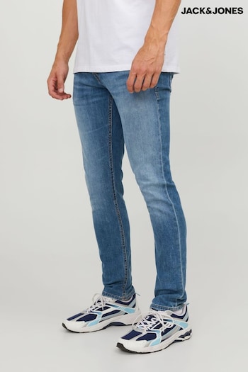 JACK & JONES Blue Distressed Wash Glenn Slim Fit Jeans (N47915) | £30