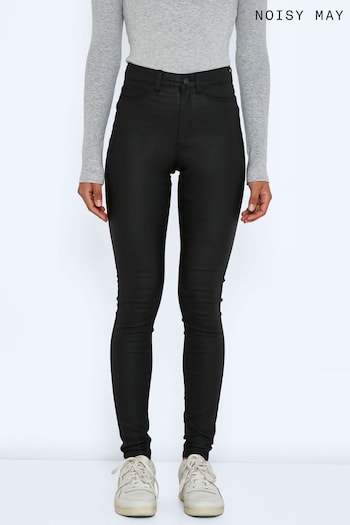 NOISY MAY Black Callie High Waist Coated Skinny Jeans (N47922) | £28