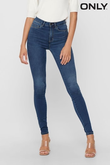 ONLY Blue High Waisted Stretch Skinny Jeans (N47929) | £26