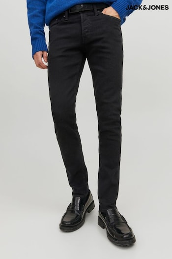 JACK & JONES Black Slim Glen Tapered Jeans (N48019) | £30