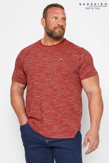 BadRhino Big & Tall Red Injected Slub T-Shirt (N48100) | £19