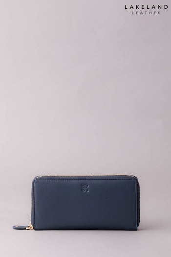 Lakeland Leather Large Blue Leather Zip Purse (N48235) | £35