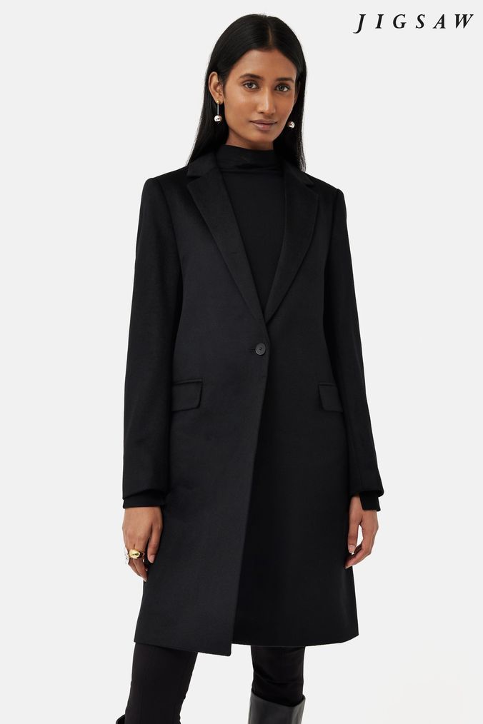 Buy Women s Black Jigsaw Coats Online Next UK