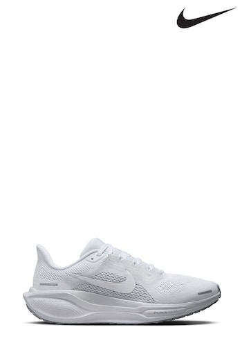 Nike White/Silver Pegasus 41 Road Running Trainers (N48302) | £120