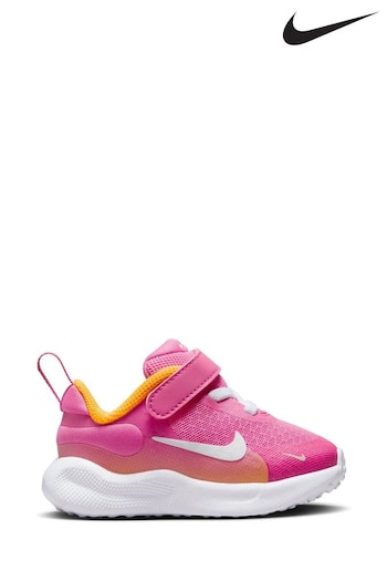 Nike lookup Coral Pink Infant Revolution 7 Trainers (N48322) | £35