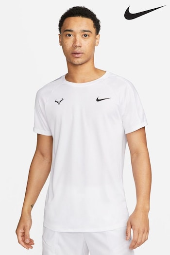 Nike White Rafa Challenger Dri-FIT Tennis T-Shirt (N48360) | £60