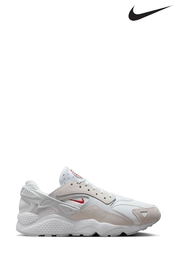 Nike leopard White/Silver Air Huarache Runner Trainers (N48446) | £130