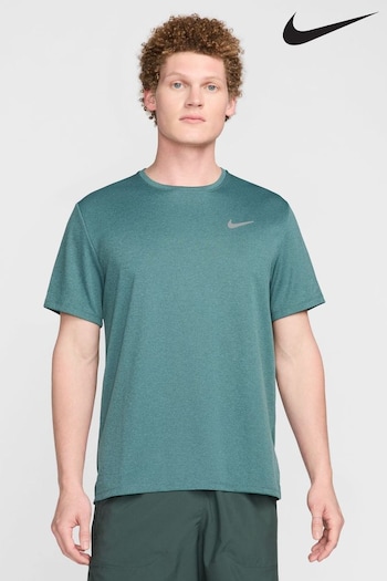 Nike Dark Green Miler Dri-FIT UV Running T-Shirt (N48462) | £33